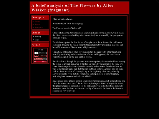 theflowers-alicewalker screenshot