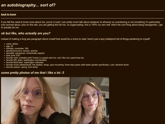 aboutme screenshot