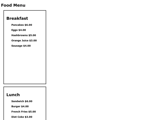 restaurantassignment screenshot