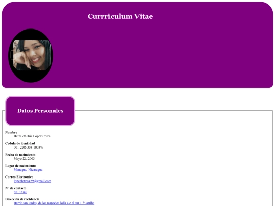 CurriculumVitae/Index screenshot