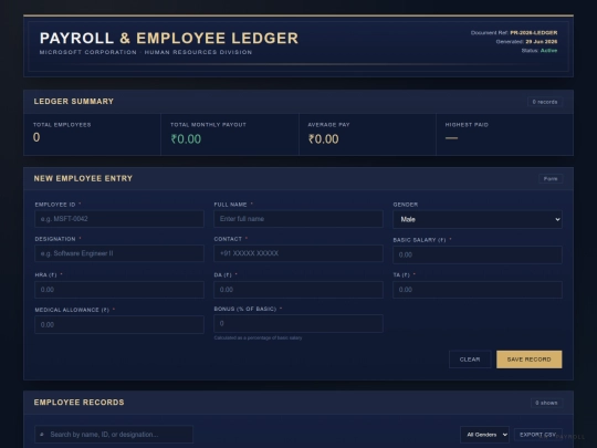 payroll screenshot