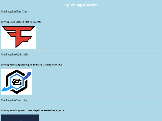 dates screenshot