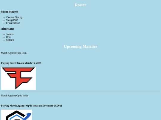 roster screenshot