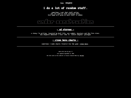 projects screenshot