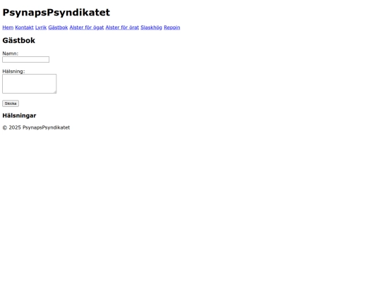 gastbok screenshot