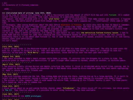 VoiceDrive/funland_timeline screenshot