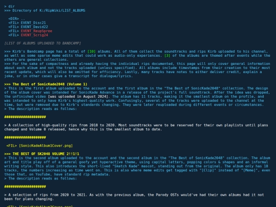 skai/SKRipWiki/LIST_ALBUMS screenshot