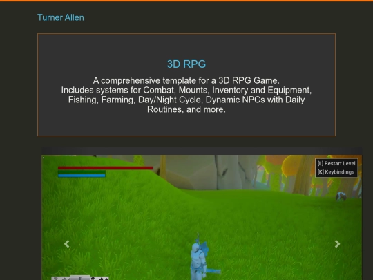 templates/3DRPG screenshot
