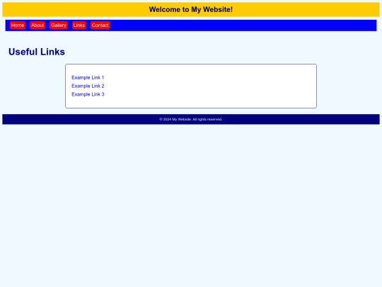 links screenshot
