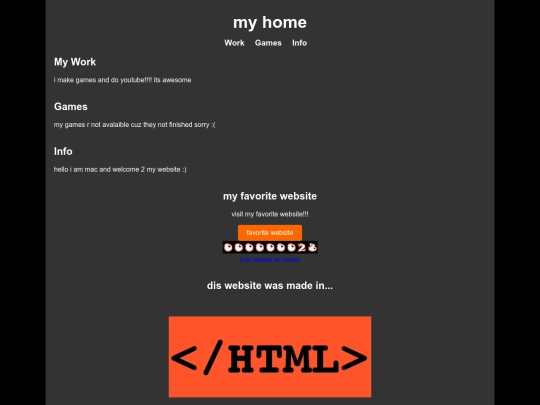 mywebsite screenshot