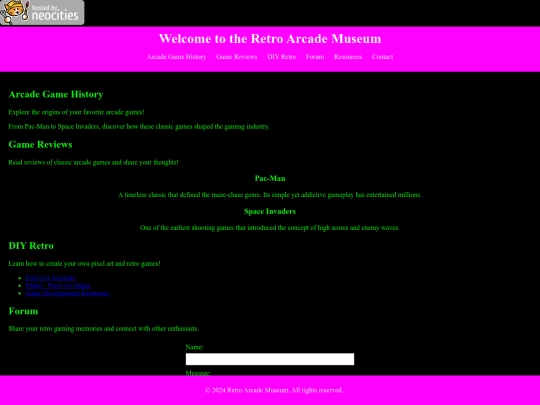 retrosite screenshot