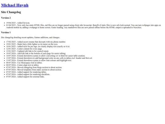 changelog screenshot