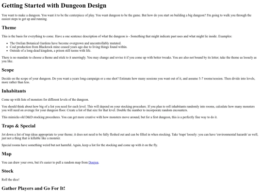 rpgs/game-thoughts/making-dungeons screenshot