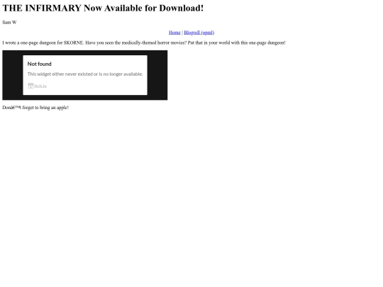 rpgs/the-infirmary screenshot