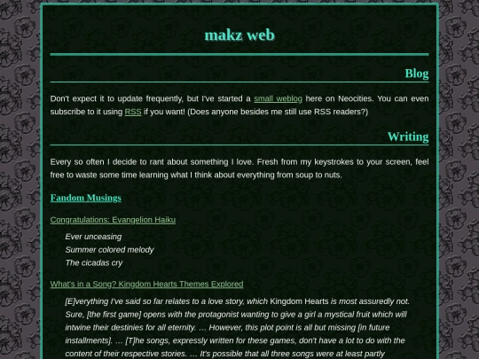 writing screenshot