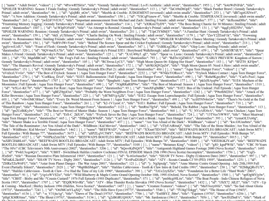 JSON screenshot