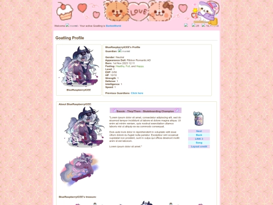 goat profiles/BlueRaspberryICEE screenshot