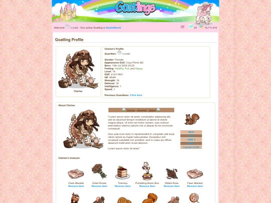 goat profiles/CIarise screenshot