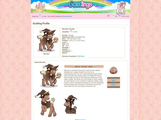 goat profiles/Winnifer screenshot