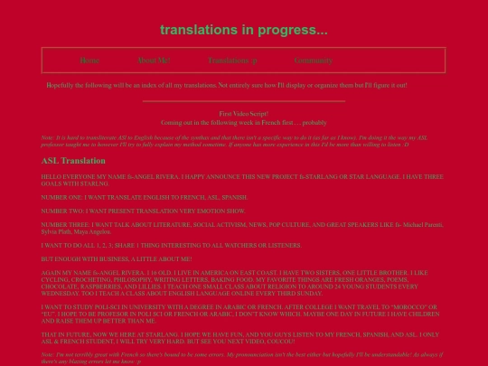 language screenshot