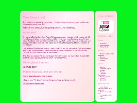 aboutme screenshot