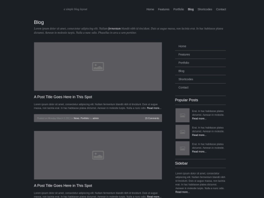 Blog screenshot