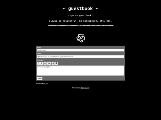 guestbook screenshot