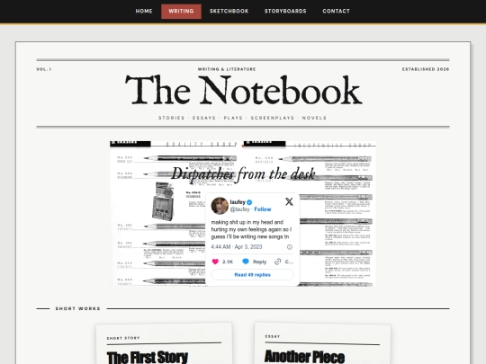 writing screenshot