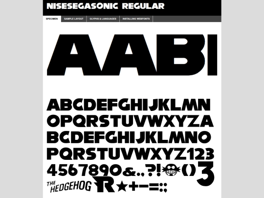 webfontkit-20260228-212608/nisesegasonic-demo screenshot