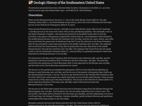 articles/geology-se-us screenshot