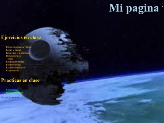 Menu screenshot