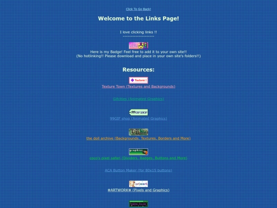 about/links screenshot