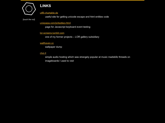 links screenshot
