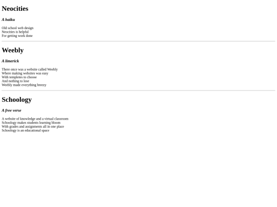 poems screenshot