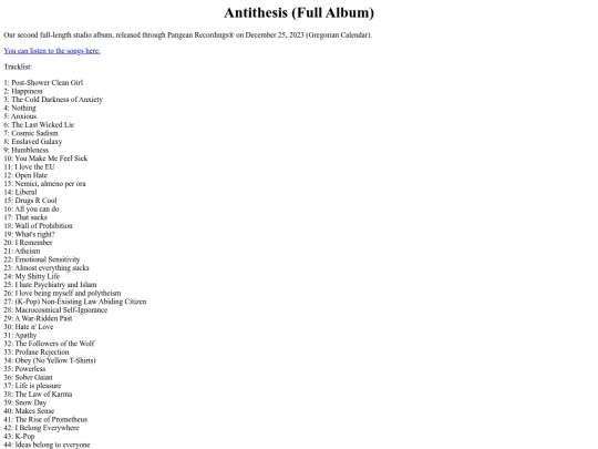 Stories/antithesis_full_album screenshot