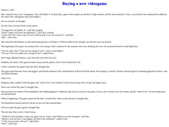 Stories/buying_a_new_videogame screenshot