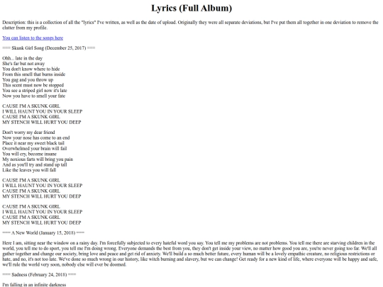 Stories/lyrics_full_album screenshot