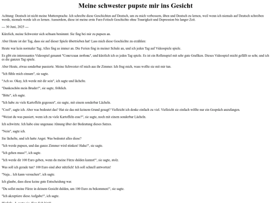 Stories/meine_schwester_pupste_mir_ins_gesicht screenshot