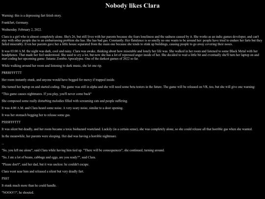 Stories/nobody_likes_clara screenshot