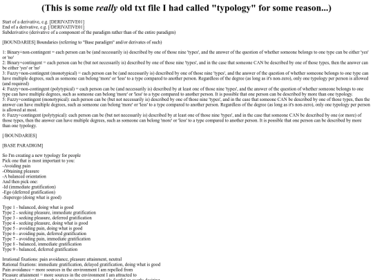 philosophy/typology screenshot