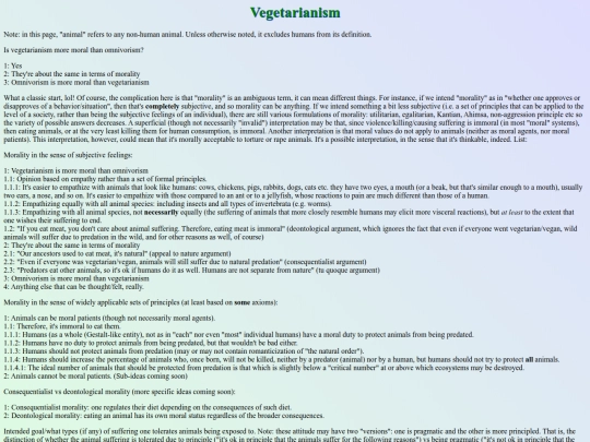 philosophy/vegetarianism screenshot