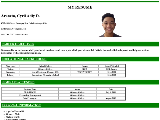 Resume(Cyril Araneta)/ResumeFinal screenshot