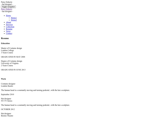 WEBPAGE/resume ol screenshot