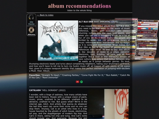 playlist/albums screenshot