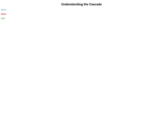 CIT151 Assignment 4/CSS Cascade/CSS Cascade screenshot