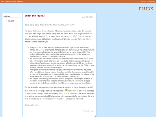 en/archive/blog/2008/7/what-the-plurk screenshot