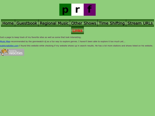 links-page screenshot