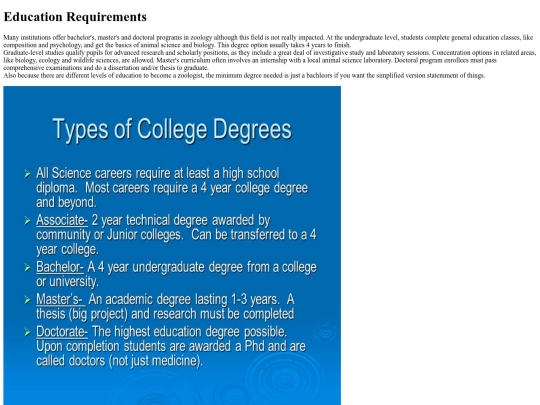 EducationRequirements screenshot