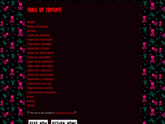 I'm not Ophelia/tableofcontents screenshot