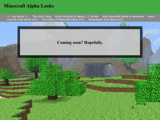 mc/alpha/unfinished screenshot